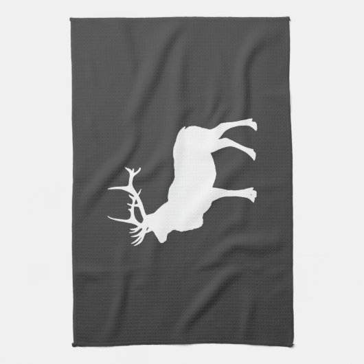 Linge De Cuisine Elk blanc (Vertical)