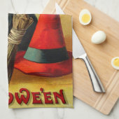 Linge De Cuisine Ellen H. Clapsaddle : Chat noir, balai et (Quart Plié)