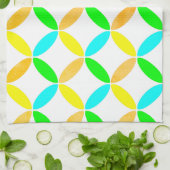 Linge De Cuisine Ellipse Motif Art Abstrait (Plié)