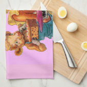 Linge De Cuisine Elsie la vache et sa fille Beulah - C'est l'heure  (Quart Plié)