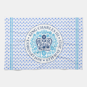 Linge De Cuisine Emblème de couronnement du roi Charles III