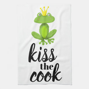 Linge De Cuisine Embrasse la Grenouille verte Cook Prince Crown drô