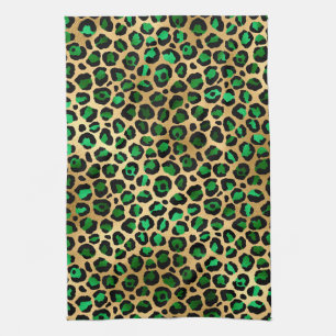 Linge De Cuisine Emerald et Gold Safari Series Design 8