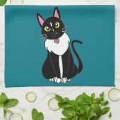 Linge De Cuisine Emmy le chat de smoking (Plié)