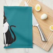 Linge De Cuisine Emmy le chat de smoking (Quart Plié)