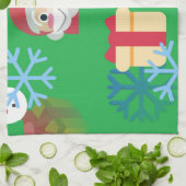Linge De Cuisine emoji de Noël vert (Plié)