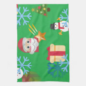 Linge De Cuisine emoji de Noël vert (Vertical)