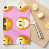 Linge De Cuisine émoji rose pastel (Quart Plié)