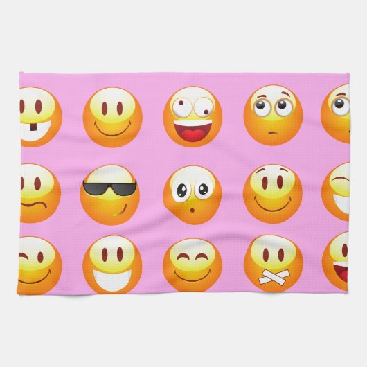 Linge De Cuisine émoji rose pastel (Horizontal)
