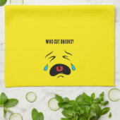 Linge De Cuisine Emoticon Oignons amusant Sad Cry Face Emoji (Plié)