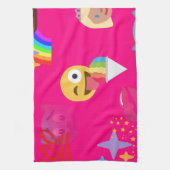 Linge De Cuisine émoticône rose chaud (Vertical)