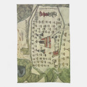 Linge De Cuisine Empire aztèque de Montezuma, carte du monde antiqu (Vertical)