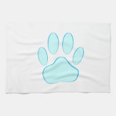 Linge De Cuisine Empreinte de chien bleu bébé (Horizontal)