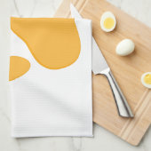 Linge De Cuisine Empreinte de chien orange (Quart Plié)