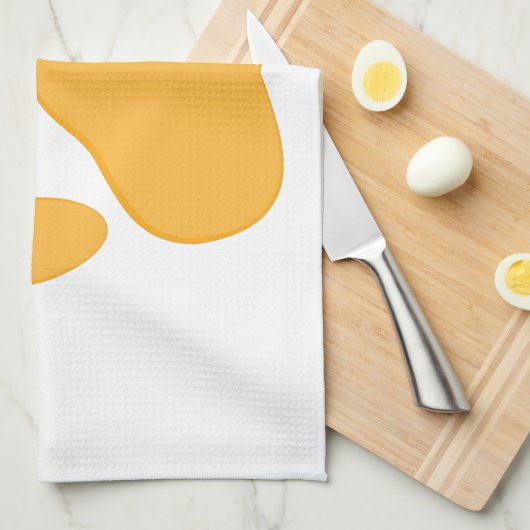 Linge De Cuisine Empreinte de chien orange (Quart Plié)