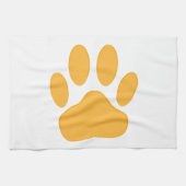 Linge De Cuisine Empreinte de chien orange (Horizontal)