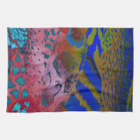 Empreinte de léopard animal coloré farfelu