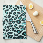 Linge De Cuisine Empreinte de léopard bleu (Quart Plié)