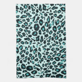 Linge De Cuisine Empreinte de léopard bleu (Vertical)