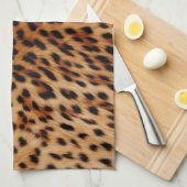 Linge De Cuisine Empreinte de léopard Brown de crème (Quart Plié)