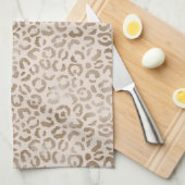 Linge De Cuisine Empreinte de léopard Brown de crème (Quart Plié)