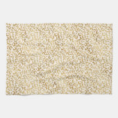 Linge De Cuisine  Empreinte de léopard Cream Gold    (Horizontal)