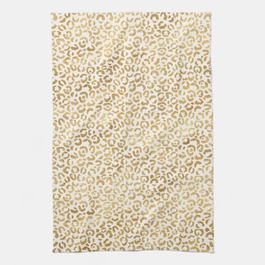 Linge De Cuisine  Empreinte de léopard Cream Gold    (Vertical)