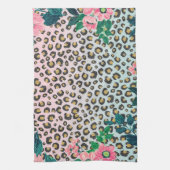 Linge De Cuisine Empreinte de léopard de Parties scintillant floral (Vertical)
