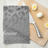 Linge De Cuisine Empreinte de léopard de parties scintillantes (Quart Plié)