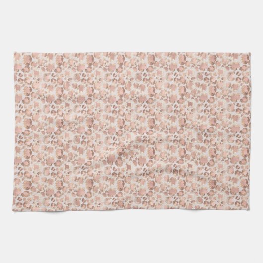 Linge De Cuisine Empreinte de léopard de verre rose (Horizontal)