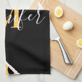 Linge De Cuisine Empreinte de léopard d'or (Quart Plié)