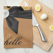 Linge De Cuisine Empreinte de léopard et Bow (Quart Plié)