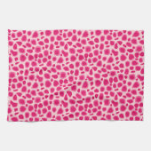 Linge De Cuisine Empreinte de léopard - Fuchsia et rose clair (Horizontal)