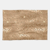Linge De Cuisine Empreinte de léopard Gold Glam Parties scintillant (Horizontal)