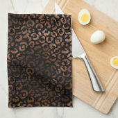 Linge De Cuisine Empreinte de léopard noir Brown Glam (Quart Plié)