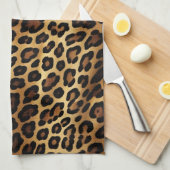 Linge De Cuisine Empreinte de léopard noir Brown or (Quart Plié)