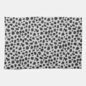 Linge De Cuisine Empreinte de léopard - Nuances de gris (Horizontal)