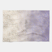 Linge De Cuisine Empreinte de léopard Ombre or violet fille (Horizontal)