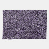 Linge De Cuisine Empreinte de léopard pourpre (Horizontal)