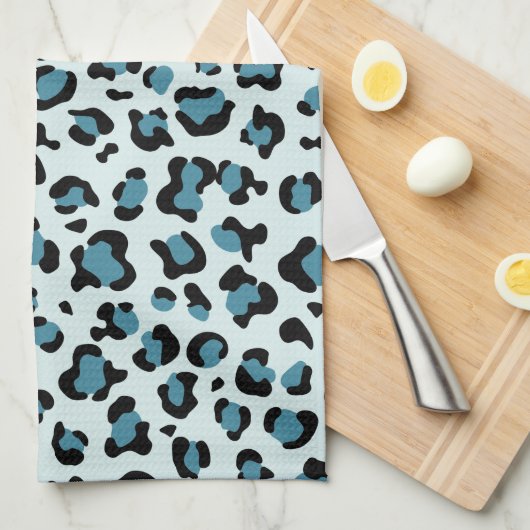 Linge De Cuisine Empreinte de léopard, Spots de léopard, Leopard bl (Quart Plié)