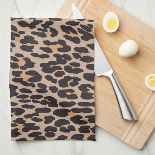 Linge De Cuisine Empreinte de léopard, Spots de léopard, Leopard Br (Quart Plié)