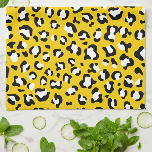 Linge De Cuisine Empreinte de léopard, Spots de léopard, Leopard Ja (Plié)