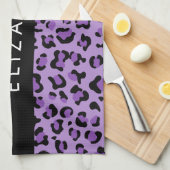 Linge De Cuisine Empreinte de léopard, Spots, Leopard Violet, Votre (Quart Plié)