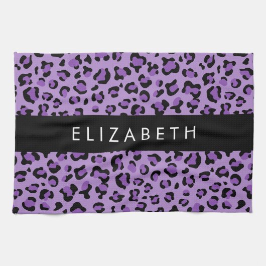 Linge De Cuisine Empreinte de léopard, Spots, Leopard Violet, Votre (Horizontal)