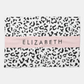 Linge De Cuisine Empreinte de léopard, Spots, Noir Et Blanc, Votre  (Horizontal)