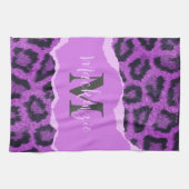 Linge De Cuisine Empreinte de léopard violet (Horizontal)