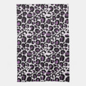Linge De Cuisine Empreinte de léopard violet noir (Vertical)