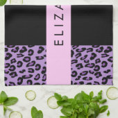 Linge De Cuisine Empreinte de léopard, Zebra Print, Purple, Votre n (Plié)