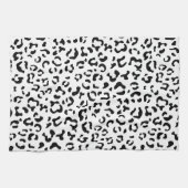 Linge De Cuisine Empreinte de léopard, Zones Léopard, Noir Et Blanc (Horizontal)