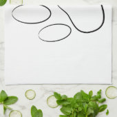 Linge De Cuisine Empreinte de patte blanc (Plié)